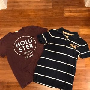2 Men’s Short Sleeve Hollister Shirts